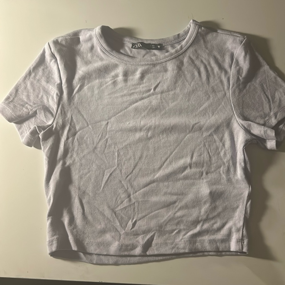 Zara Light Purple Baby Tee